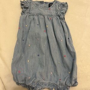 GAP denim dress. 6-12 months